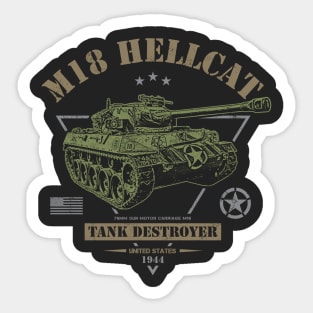 M18 Hellcat WW2 Tank Destroyer Sticker